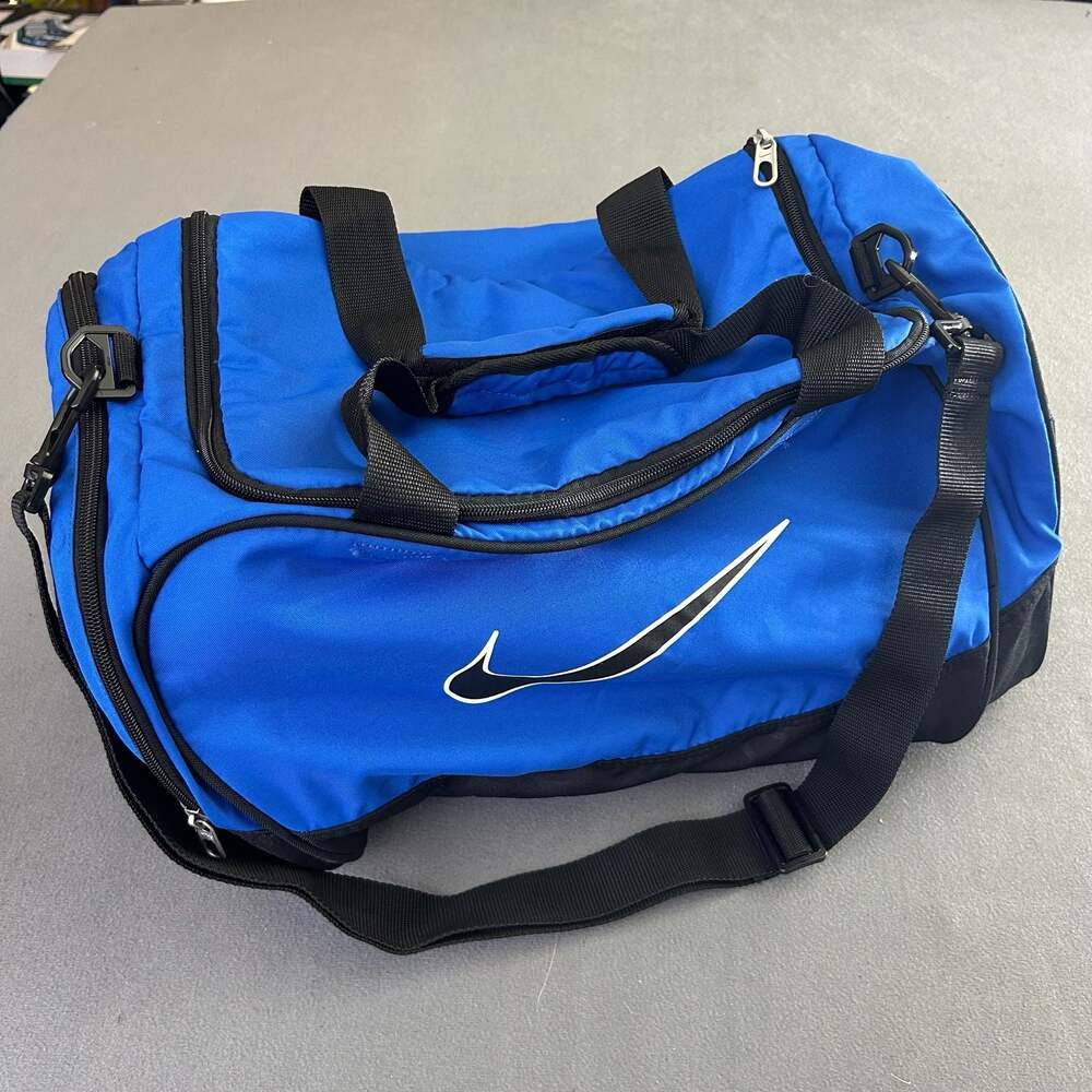 Nike Brasilia Small Duffel Gym Bag Royal Blue and Black